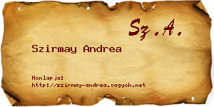 Szirmay Andrea névjegykártya